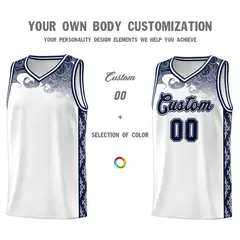 White Cloud Pattern Sports Uniform Basketball Jersey 3