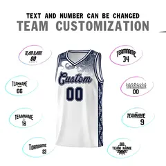 White Cloud Pattern Sports Uniform Basketball Jersey 4