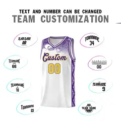 White Cloud Pattern Sports Uniform Basketball Jersey 4
