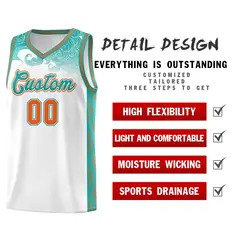 White Cloud Pattern Sports Uniform Basketball Jersey 2