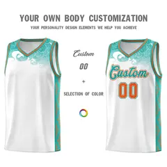 White Cloud Pattern Sports Uniform Basketball Jersey 3