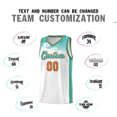 White Cloud Pattern Sports Uniform Basketball Jersey 4