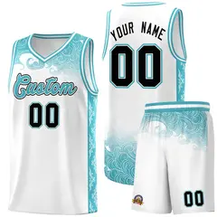 White Cloud Pattern Sports Uniform Basketball Jersey 1