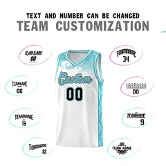White Cloud Pattern Sports Uniform Basketball Jersey 4