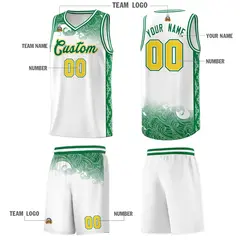 White Cloud Pattern Sports Uniform Basketball Jersey 5
