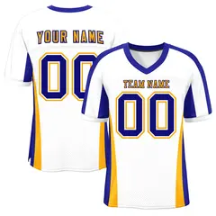 White Color Block Mesh Authentic Football Jersey