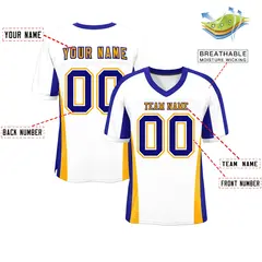 White Color Block Mesh Authentic Football Jersey 2