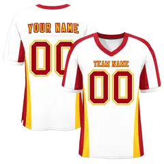 White Color Block Mesh Authentic Football Jersey