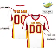 White Color Block Mesh Authentic Football Jersey 2