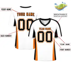 White Color Block Mesh Authentic Football Jersey 2