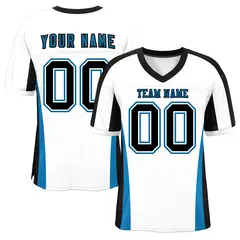 White Color Block Mesh Authentic Football Jersey
