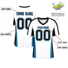 White Color Block Mesh Authentic Football Jersey 2