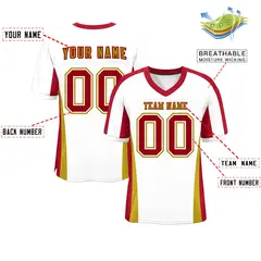 White Color Block Mesh Authentic Football Jersey 2