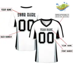 White Color Block Mesh Authentic Football Jersey 2