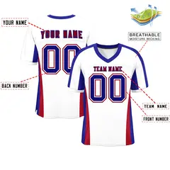 White Color Block Mesh Authentic Football Jersey 2