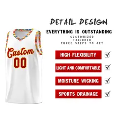 White Colorfulflower Mexican Colors Graffiti Basketball Jersey 2