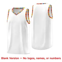 White Colorfulflower Mexican Colors Graffiti Basketball Jersey 6