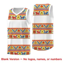 White Colorfulflower Mexican Colors Graffiti Basketball Jersey 6