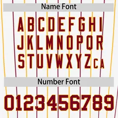 White Crimson and Yellow Bi-Color Stripes Baseball Jersey 4