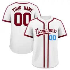 White Crimson Classic Authentic Baseball Jersey