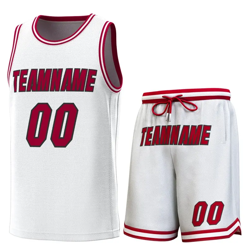White Crimson-Crimson Classic Sets Basketball Jersey