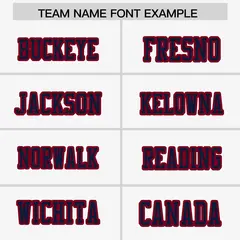 White Crimson-Navy Raglan Side Pattern Football Jersey 3