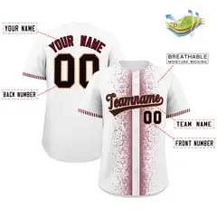 White Crimson Phonetic Rhythm Authentic Baseball Jersey 2