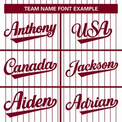White Crimson Stripe Full Button Authentic Baseball Jersey 3