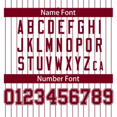 White Crimson Stripe Full Button Authentic Baseball Jersey 4
