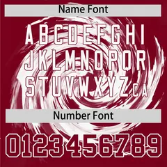 White Crimson Swirl Graffiti Baseball Jersey 4