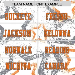 White Dark Gray Orange Star Pattern Football Jersey 3