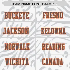 White Dark Gray-Orange Zebra Stripes Football Jersey 3