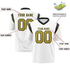 White Dark Gray Shoulder Cut Two-Tone Flag Football Jersey 2