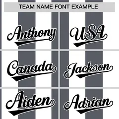 White Dark Gray Stripe Two-Button Softball Jersey 3