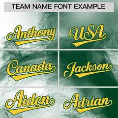 White Dark Green Gold Skeleton Graffiti Baseball Jersey 3