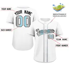 White Demiboy Pride Month Classic Authentic Baseball Jersey 2