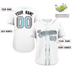 White Demiboy Pride Month Classic Authentic Baseball Jersey 2