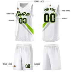 White Diagonal Pinstripe Color Block Basketball Jersey 5