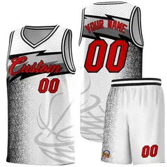 White Dot Scatter Graffiti Pattern Basketball Jersey 1