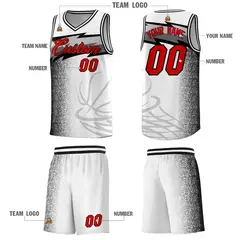 White Dot Scatter Graffiti Pattern Basketball Jersey 2