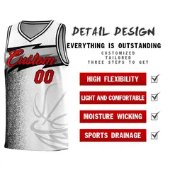 White Dot Scatter Graffiti Pattern Basketball Jersey 4