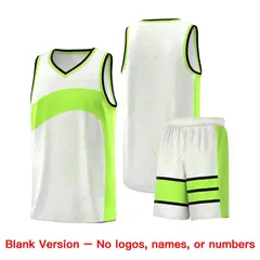 White Fluorescent Green Dot Graffiti Irregular Pattern Basketball Jersey 7