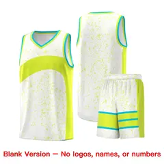 White Fluorescent Green Dot Graffiti Irregular Pattern Basketball Jersey 7