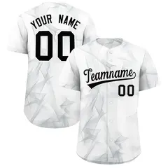 White Fumes Graffiti Pattern Authentic Baseball Jersey