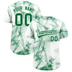 White Fumes Graffiti Pattern Authentic Baseball Jersey