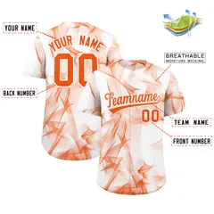 White Fumes Graffiti Pattern Authentic Baseball Jersey 2