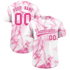 White Fumes Graffiti Pattern Authentic Baseball Jersey