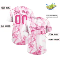 White Fumes Graffiti Pattern Authentic Baseball Jersey 2