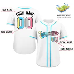 White Genderflux Pride Month Classic Baseball Jersey 2