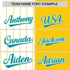 White Gold and Aqua Pinstripe Raglan Baseball Jersey 3